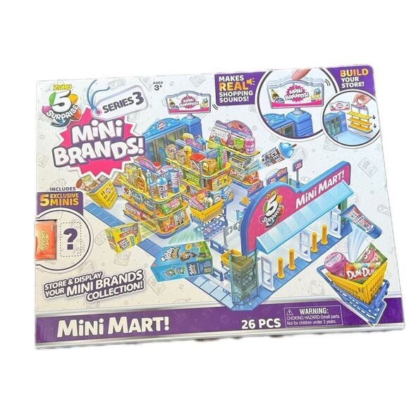 Colorful Mini Mart Action Figure Playset with Shelving and Checkout - Picture 1 of 3